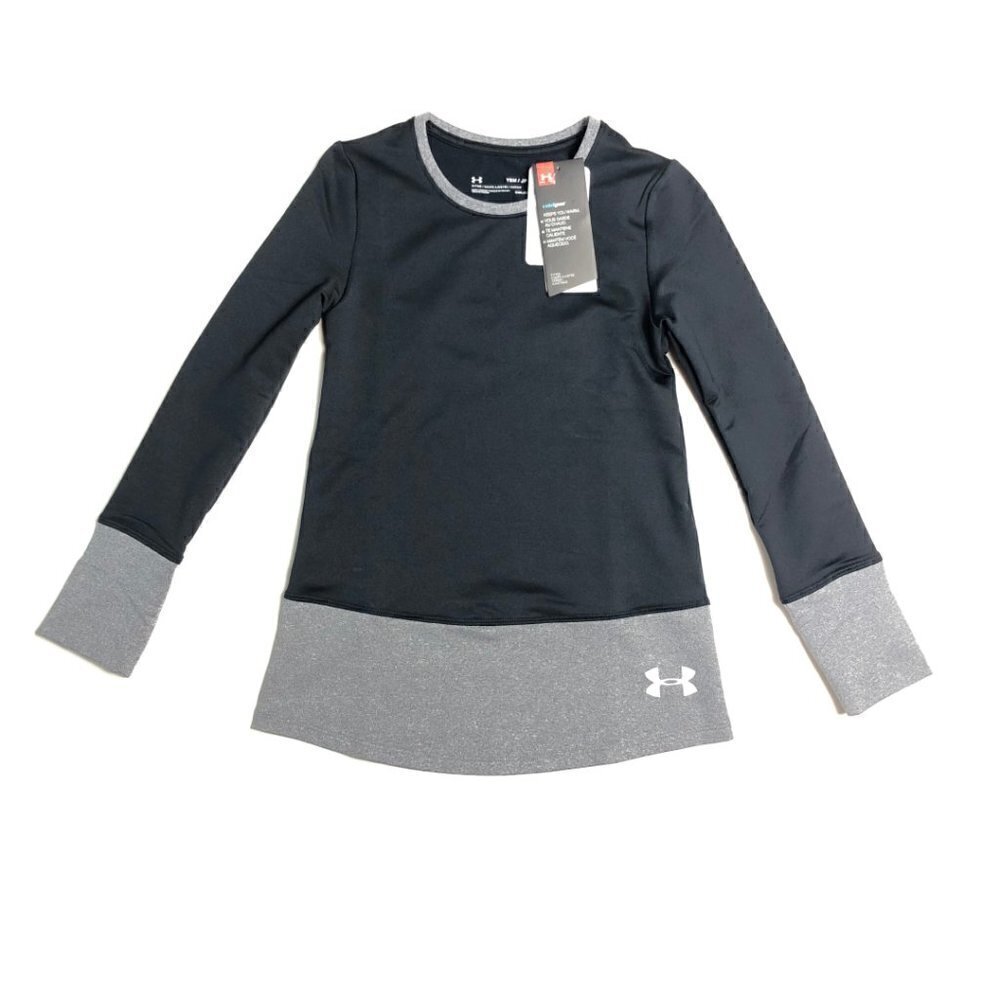 Under Armour Girls' ColdGear Long Sleeve Shirt, Size Small